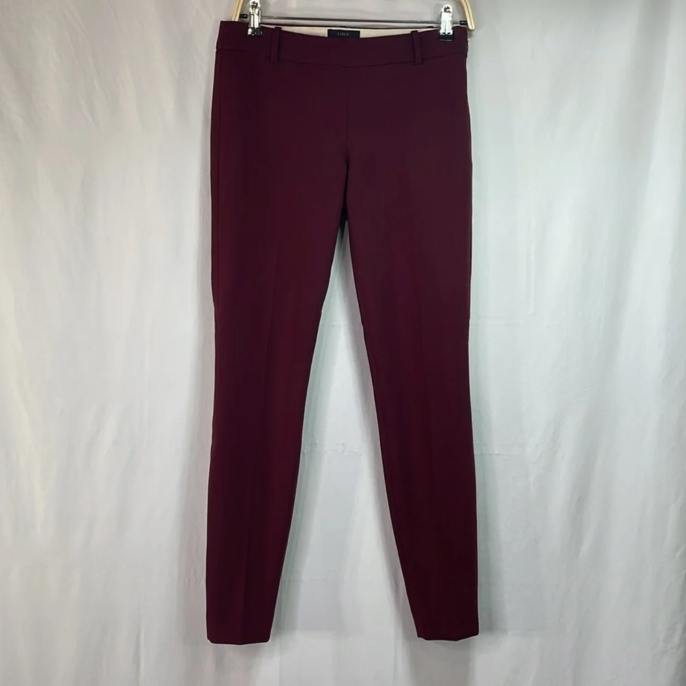 🛹 j.Crew Minnie wine burgundy wool trousers:
